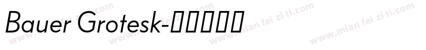 Bauer Grotesk字体转换